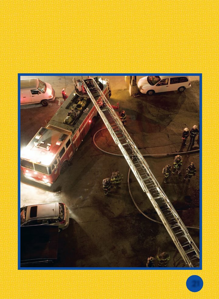 This tower truck ladder is as long as two trucks At the top of the ladder - photo 22