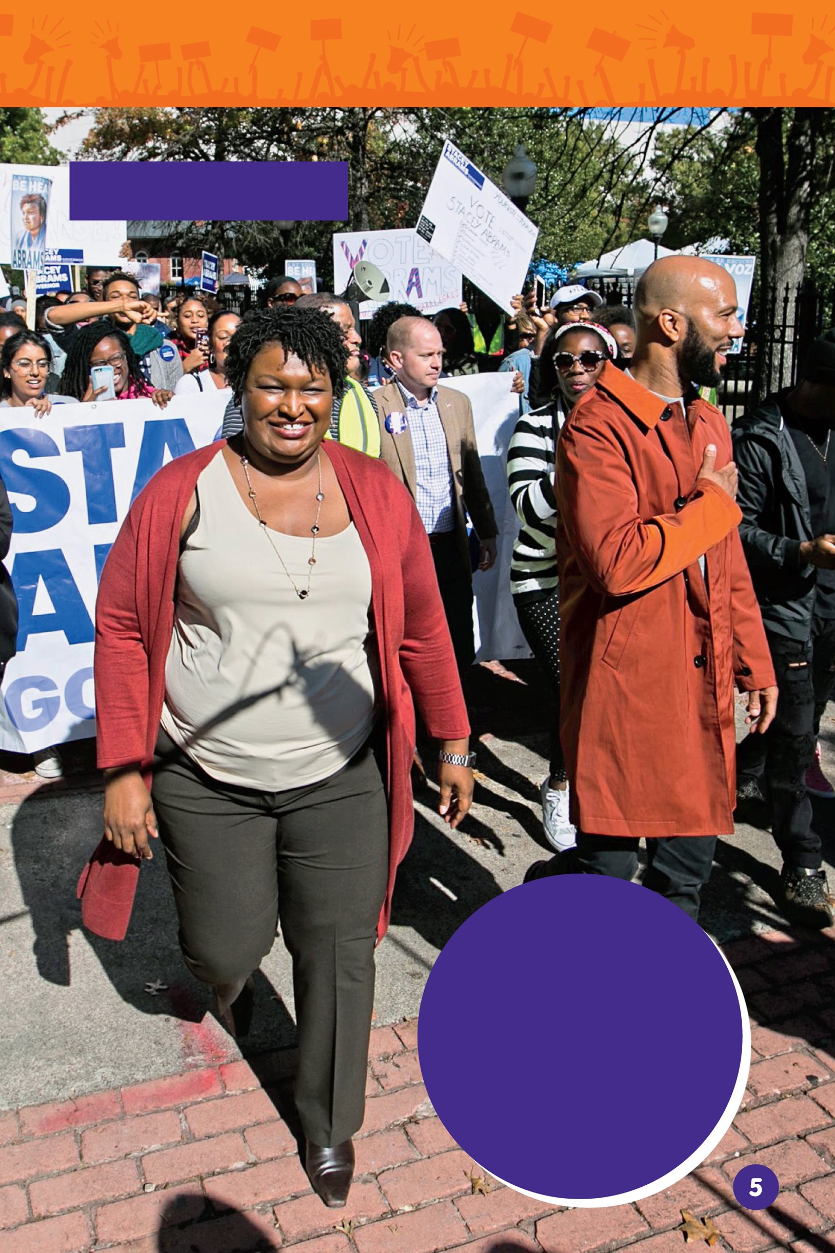 Abrams marching with voters during the 2018 election In Her Own WORDS - photo 7