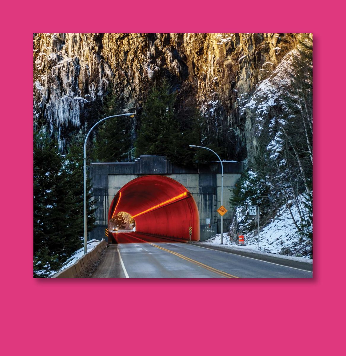 Rock tunnels like this one in Fraser Canyon British Columbia Canada are - photo 14