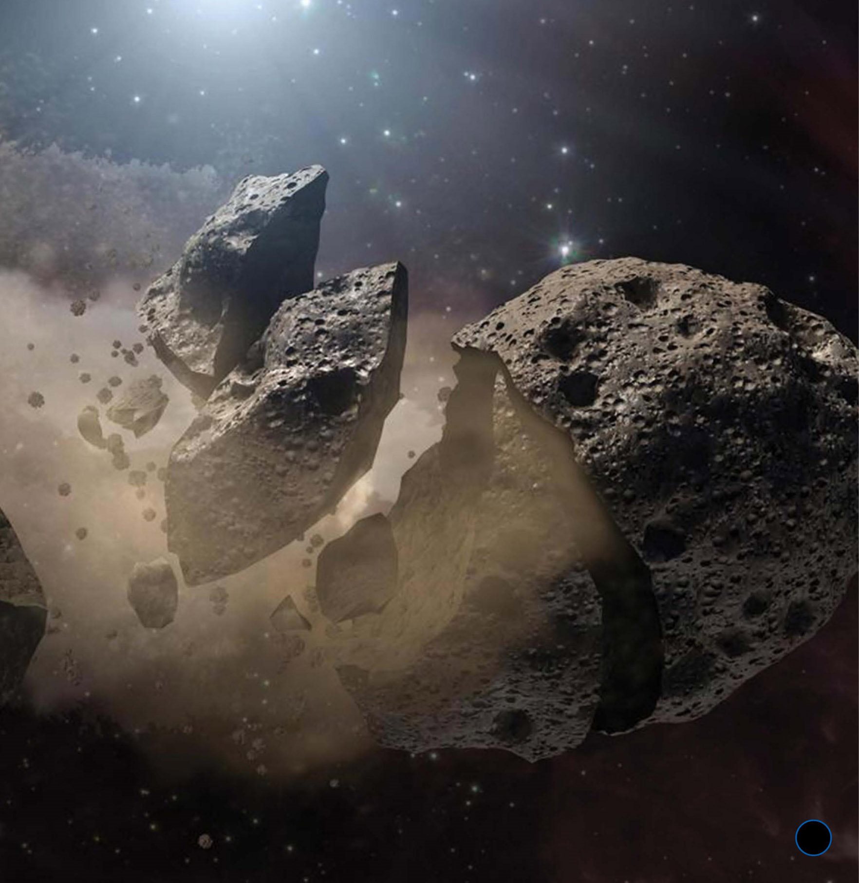 We come in three types These are carbon stony and metallic asteroids - photo 15