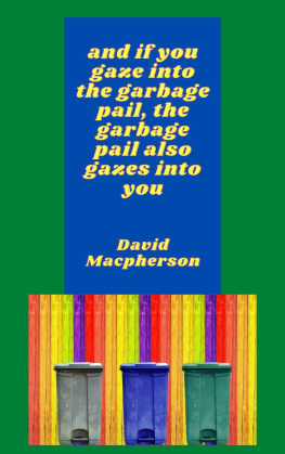 David Macpherson - And If You Gaze Into the Garbage Pail, the Garbage Pail Also Gazes Into You
