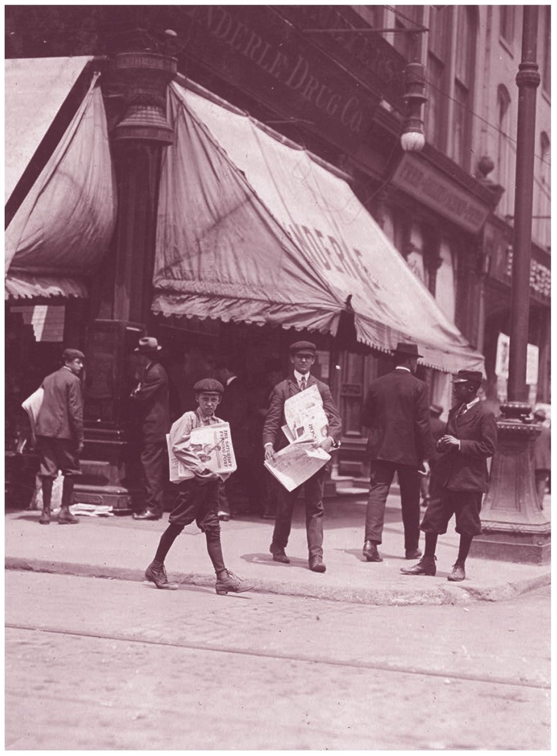 This photo of the St Louis Bundle Boys was taken in May of 1910 as part of a - photo 2