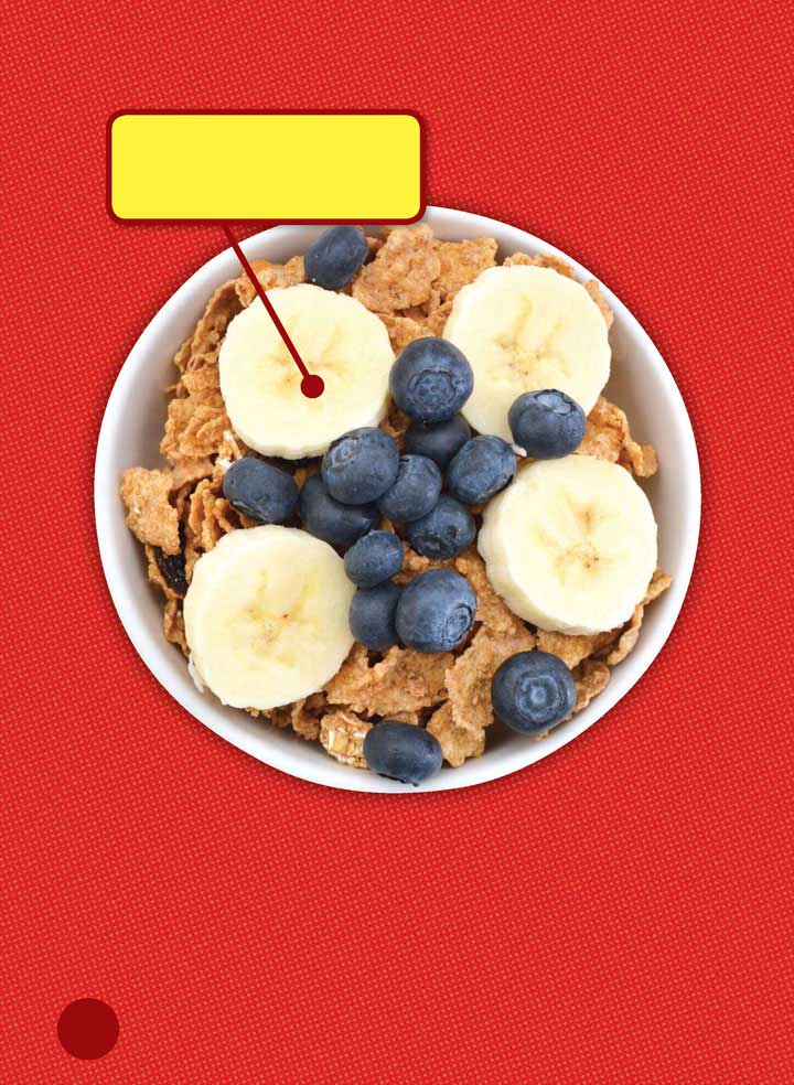 Fruits make a yummy cereal topping Bananas and blueberries are fruits - photo 8