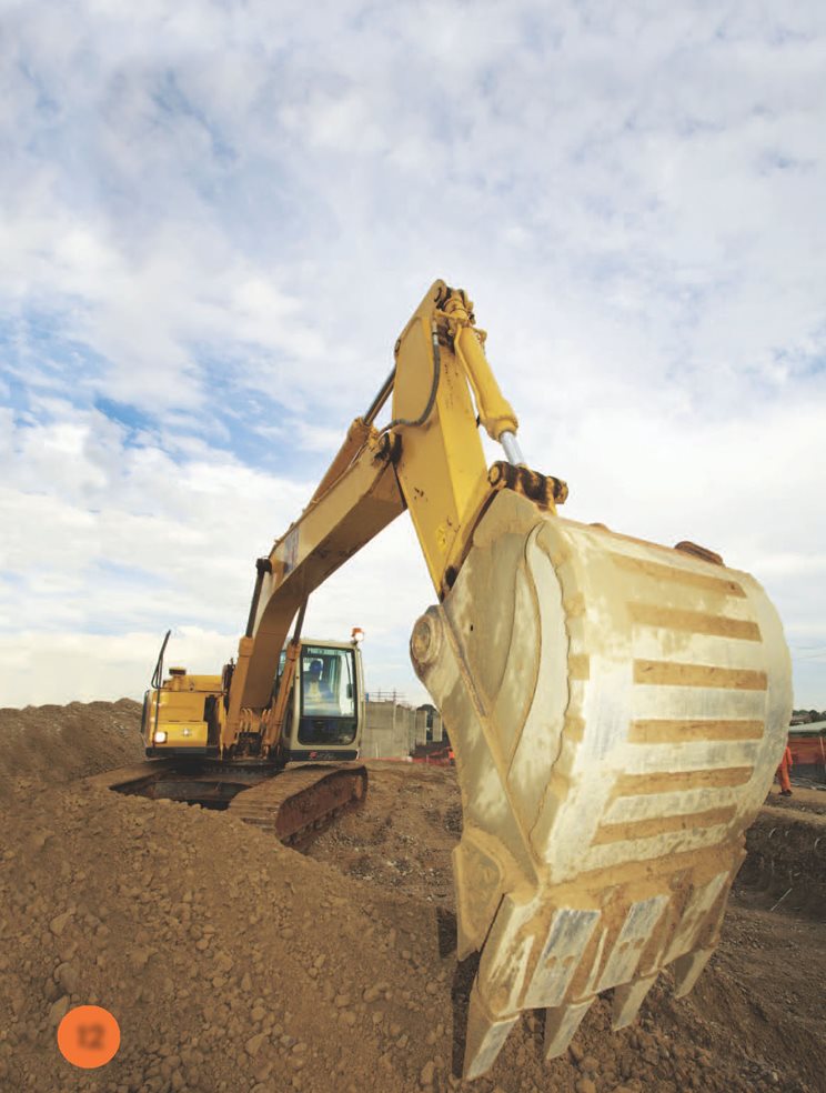 An earthmovers engine makes its arm go up and down too What is at the end - photo 13