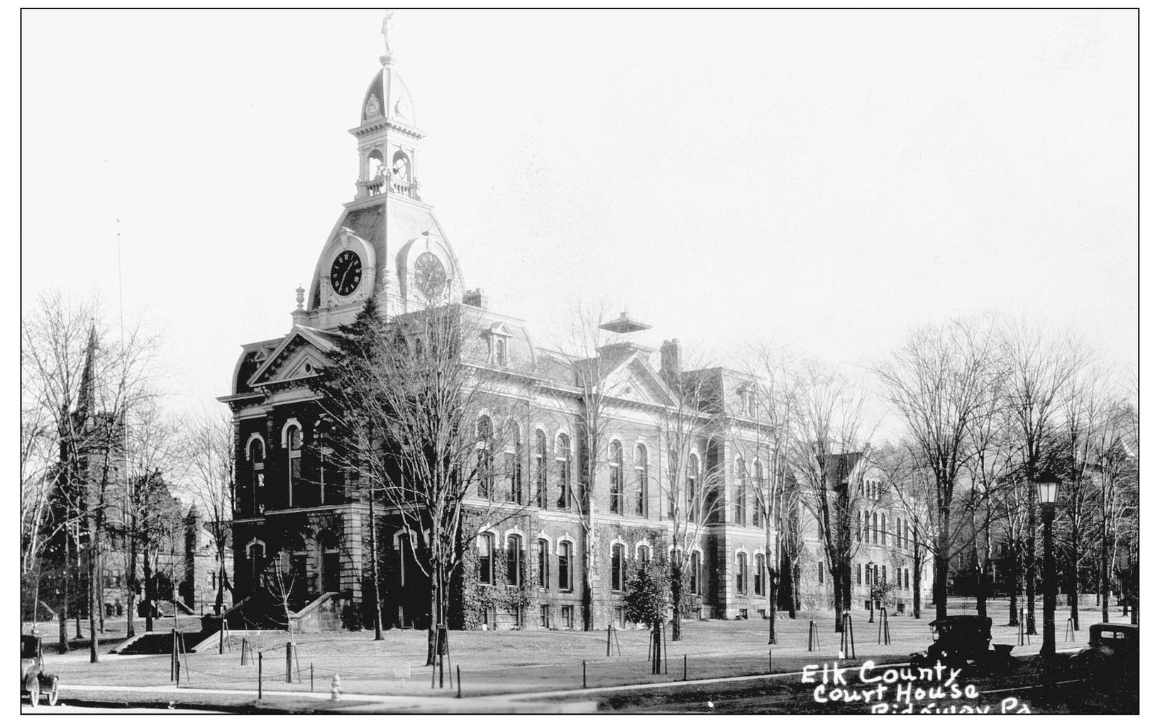 The present Elk County Courthouse has three stories with a mansard roof - photo 5