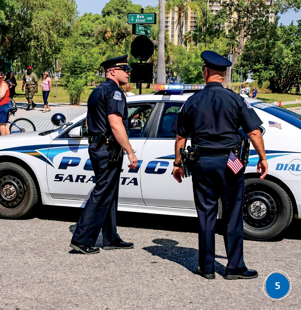 Officers drive around a city They stop unsafe drivers Why is it good - photo 5