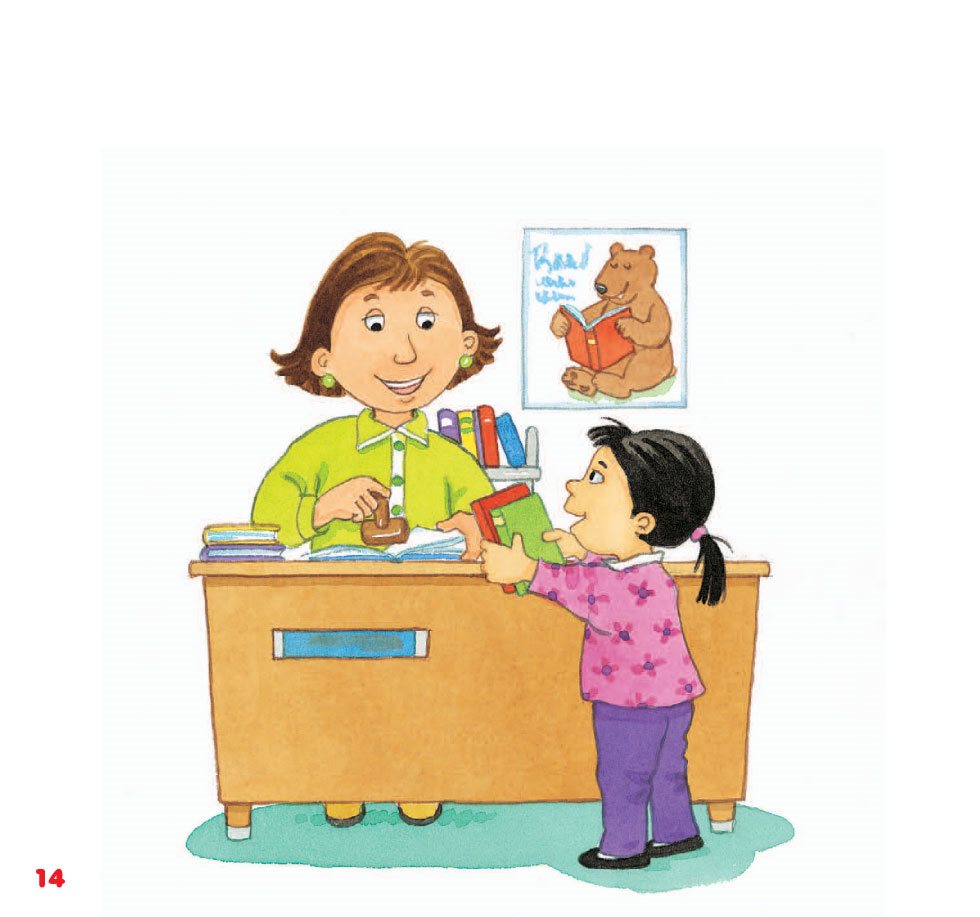 A librarian is helping a girl find a book at the library This - photo 16