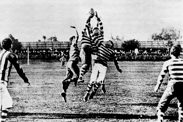 ACTION East Fremantle and South Fremantle players in a contest at the - photo 2