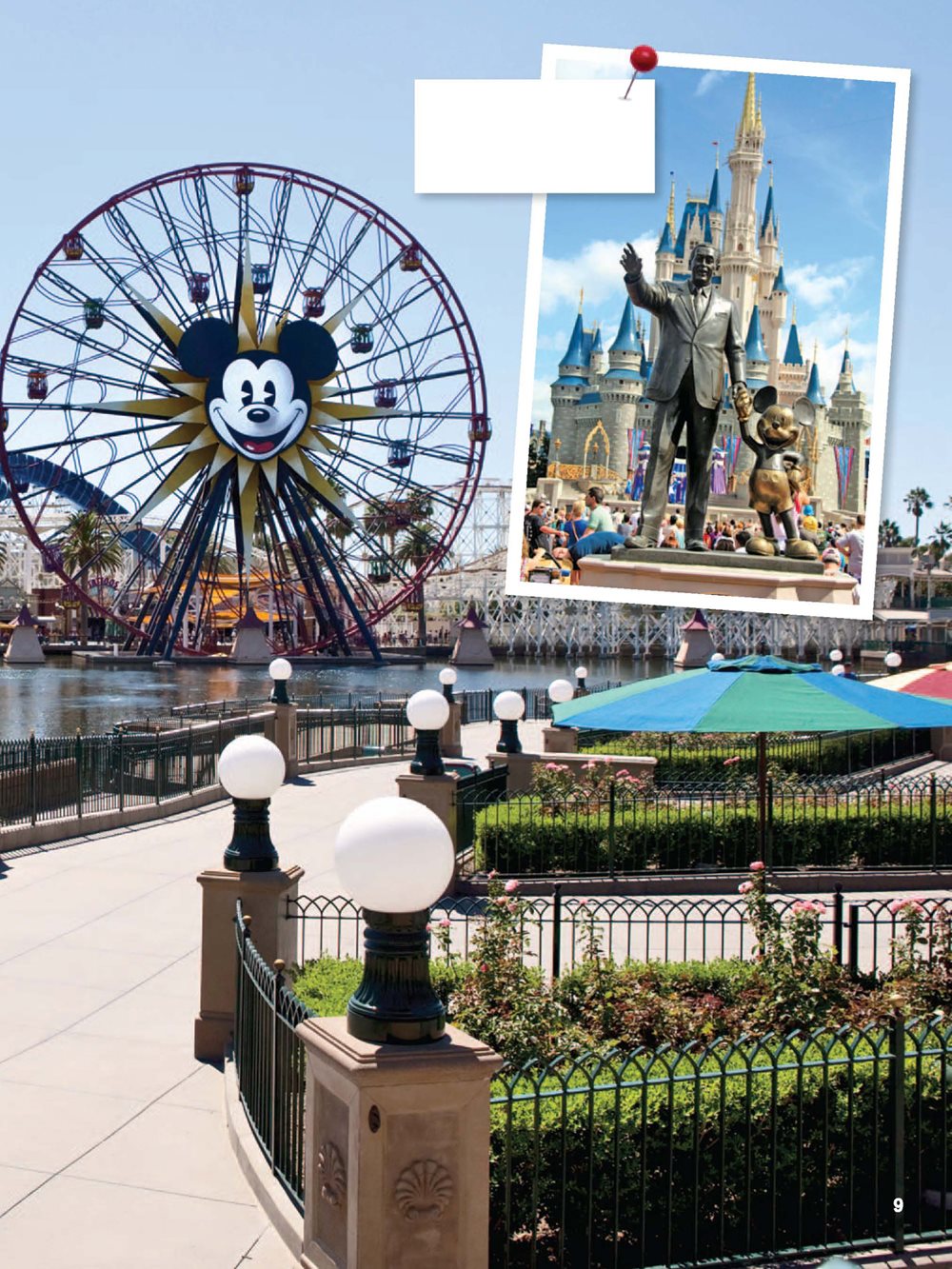 Bronze statues of Walt Disney and Mickey Mouse greet visitors in front of - photo 9