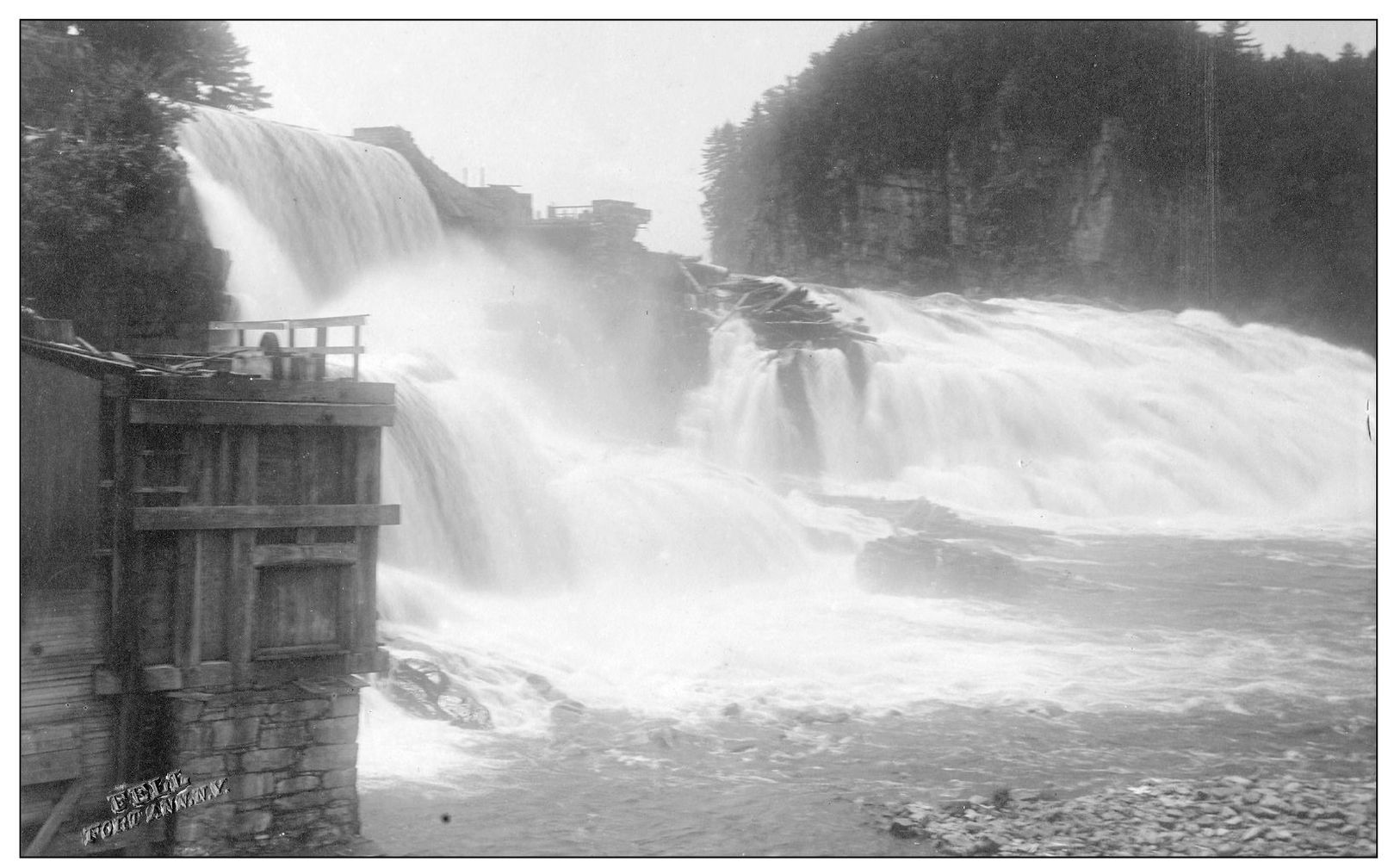 Palmer Falls has a drop of over 90 feet Cliffs rise up from the sides of the - photo 4