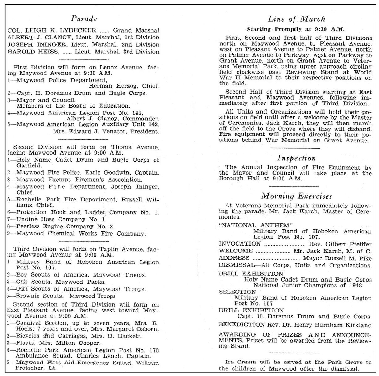 Inside the July 4 1949 Independence Day Celebration program was a listing of - photo 5