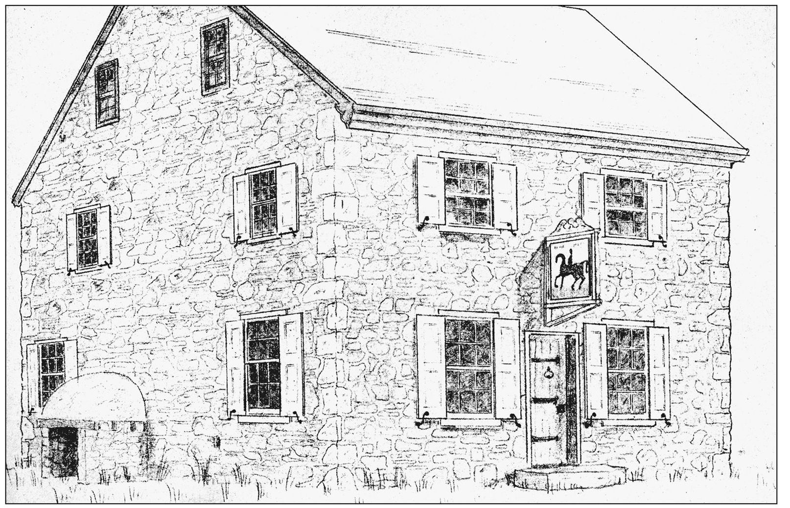 An artists rendering from 1959 shows how the inn probably appeared in 1769 - photo 6