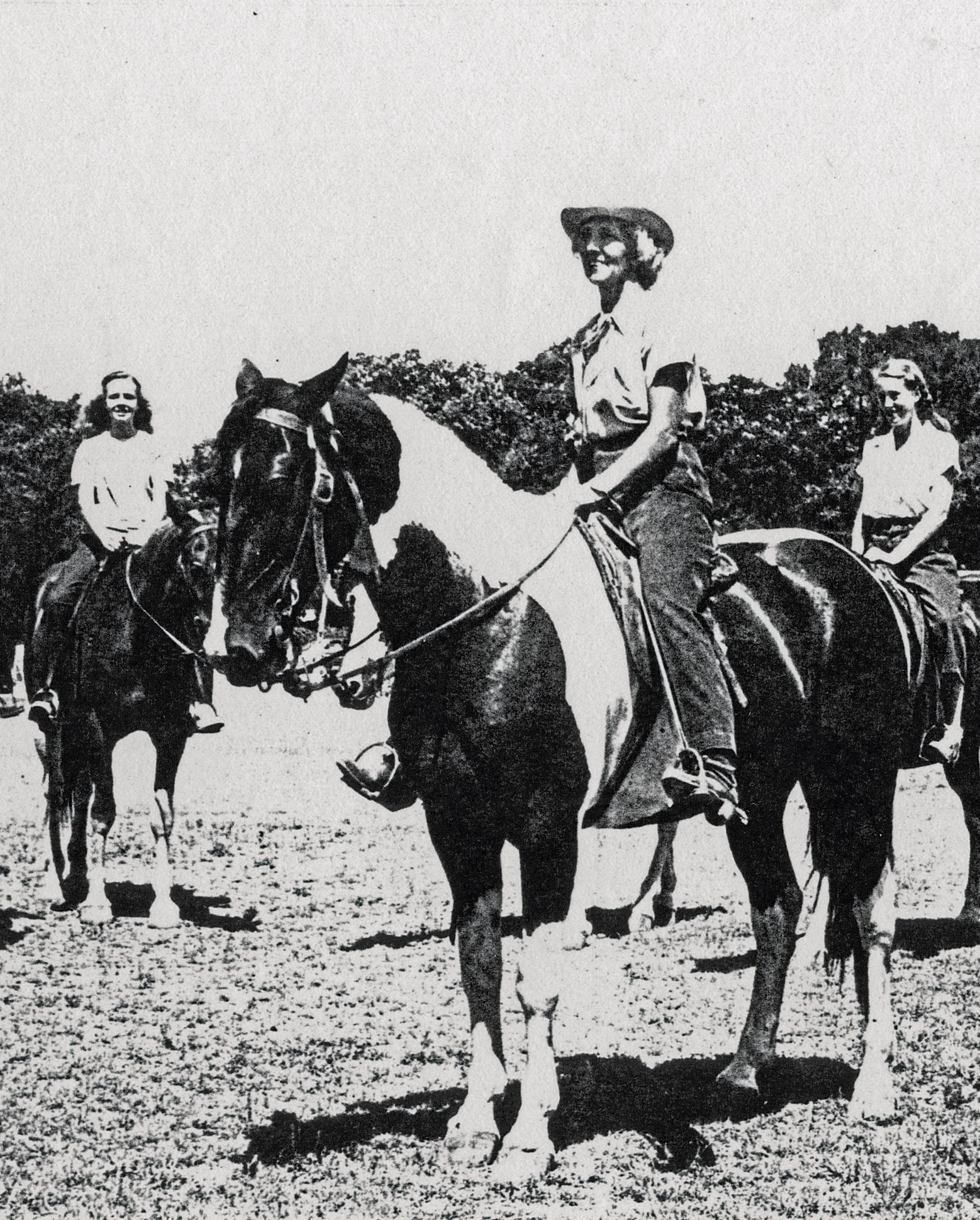 Connie Douglas Reeves teaching horseback riding at Camp Waldemar in Texas in - photo 6