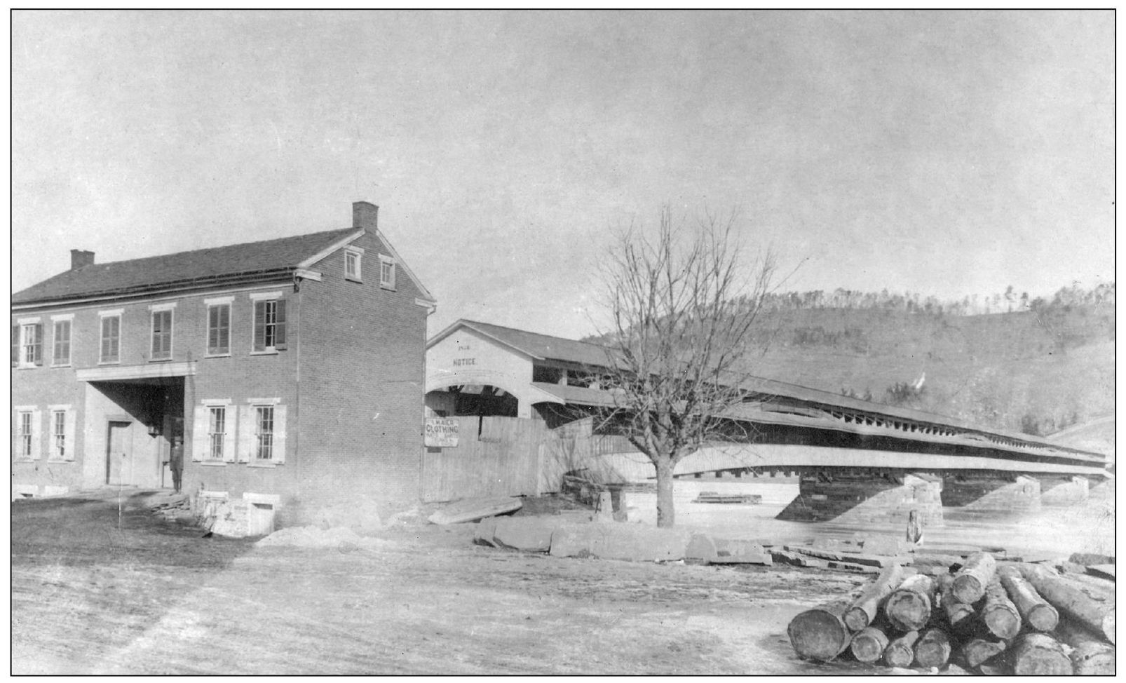 The old wooden covered bridge that crossed the river at Jay Street was built in - photo 7