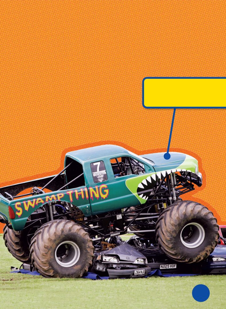 Monstertruckscansquashcarsflat Swamp Thing crushes cars Some pickups - photo 12