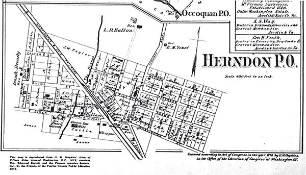 The earliest known map of Herndon 1878 created by GM Hopkins Fairfax - photo 4