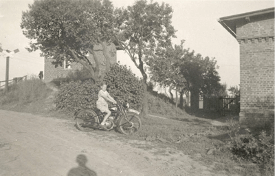 This is my dads motorcycle After the war he trained to be a butcher but - photo 5