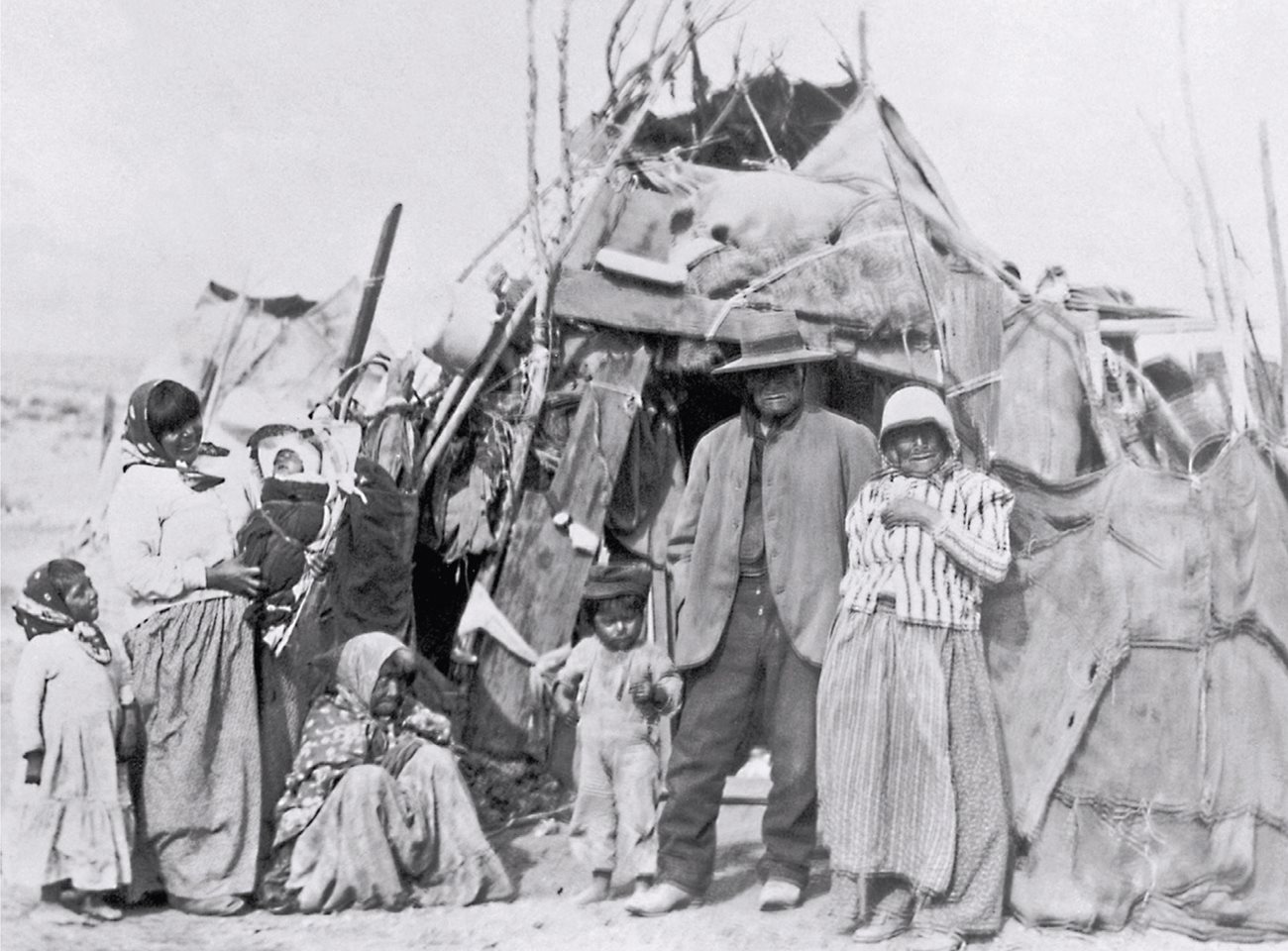 A Northern Paiute family posed in front of their dwelling Sarah wrote - photo 4