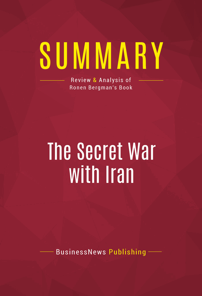 Book Presentation The Secret War with Iran by Ronen Bergman Book Abstract - photo 2