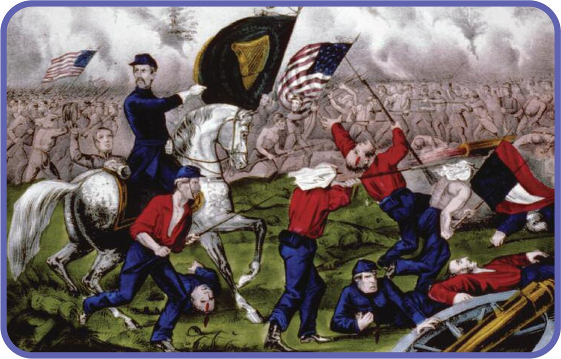 Union troops of the Sixty-Ninth New York Regiment charge enemy artillery - photo 5