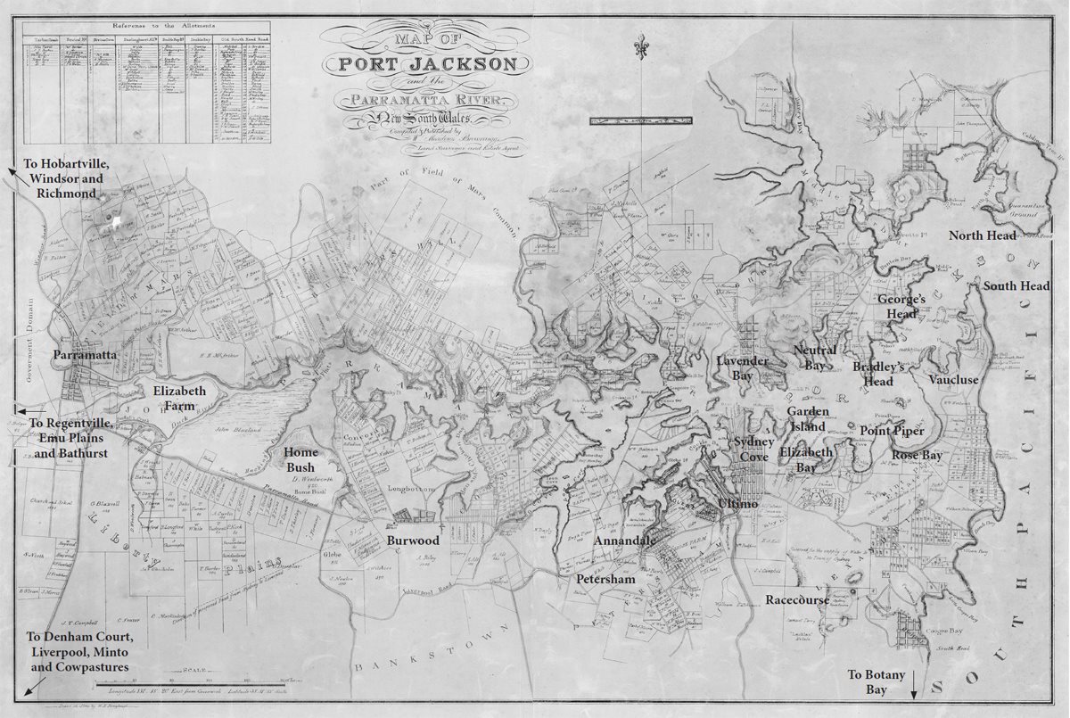 Map of Port Jackson and the Parramatta River New South Wales W Meadows - photo 3