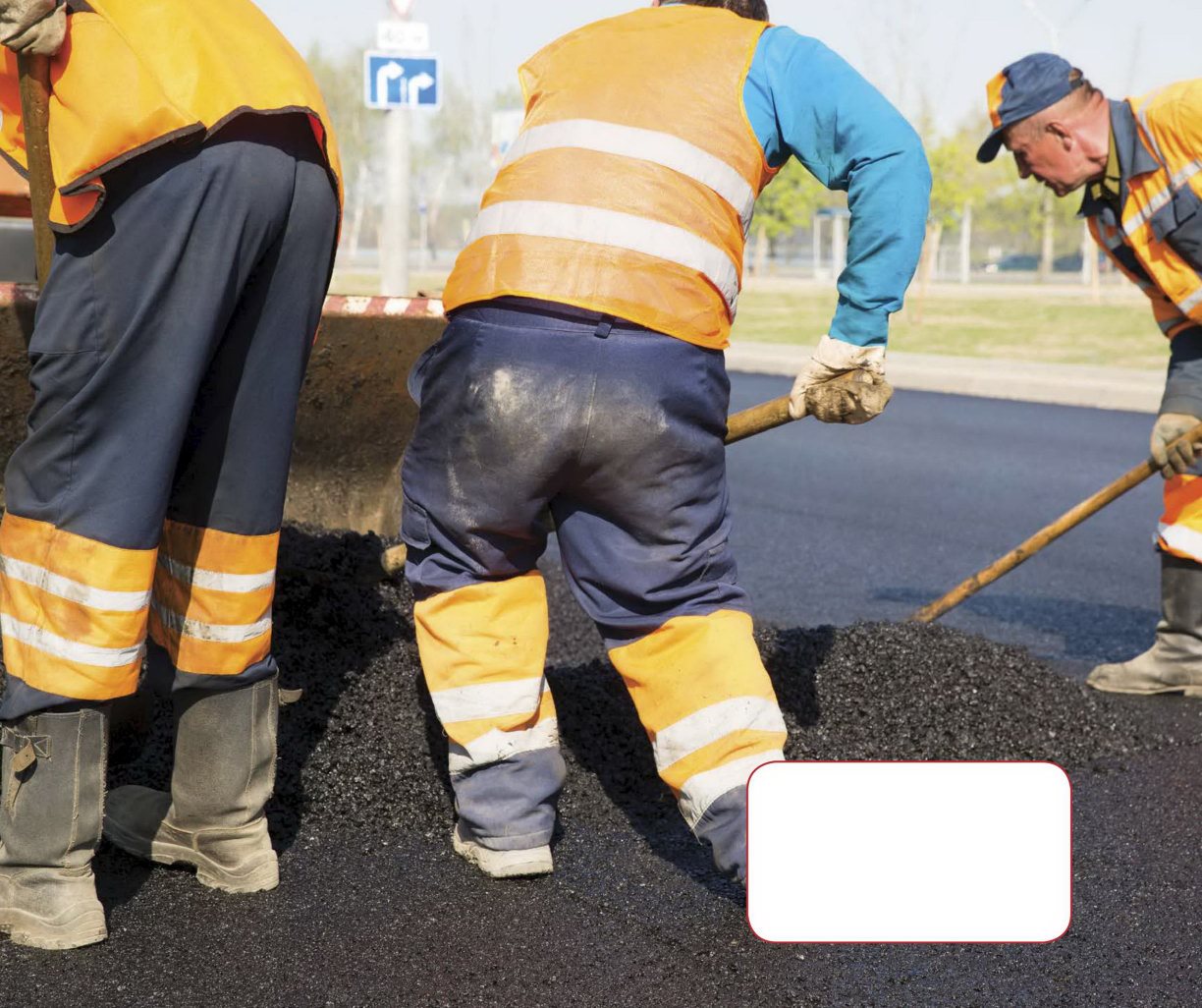 ZOOM IN ON SUPERHIGHW A YS Workers place asphalt as the top layer of a new - photo 14