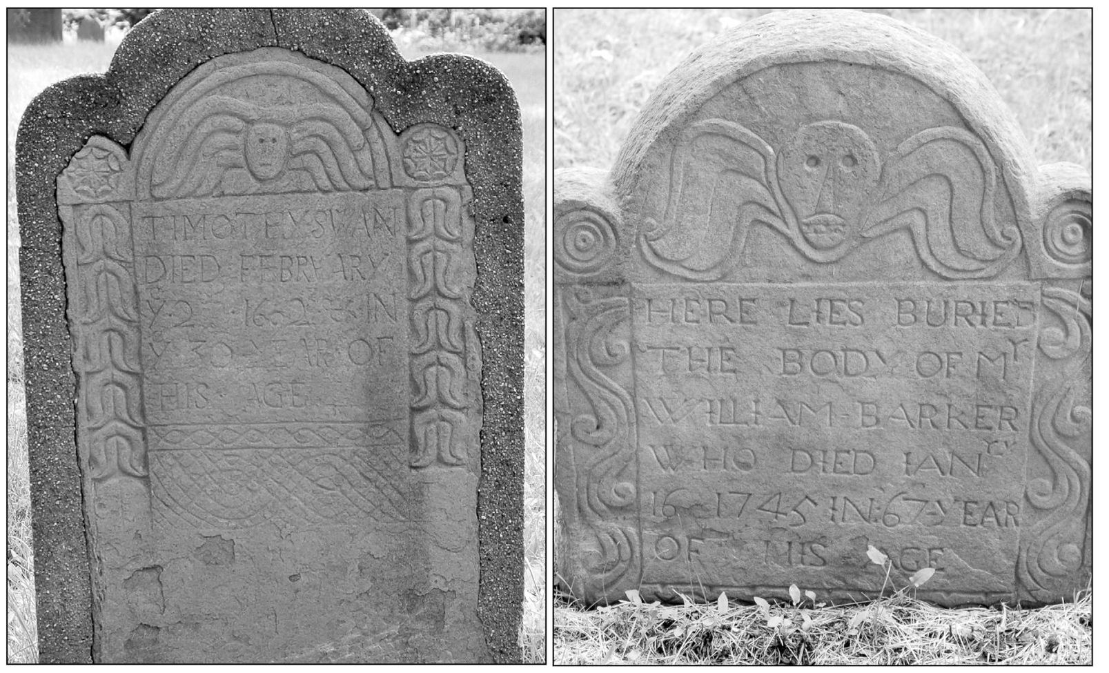 These headstones are those of William Barker accused of witchcraft and - photo 11