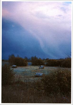 Walking to the empty farmyard with the spring night coming onan April evening - photo 6