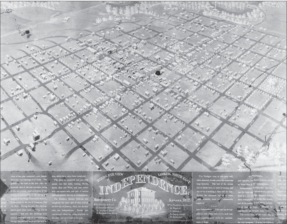 Just three years before this birds-eye view of Independence was printed in - photo 2