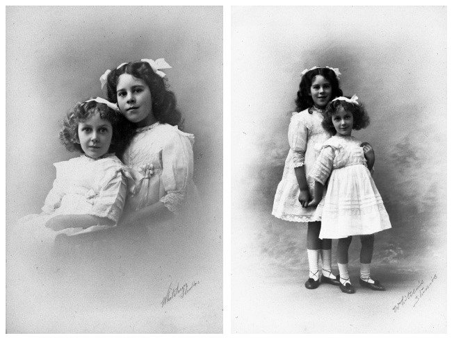 left Barbara and Cynthia likely photographed by Vaudrey Robinson at Whitelaws - photo 5