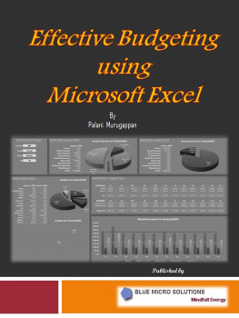 Palani Murugappan - Effective Budgeting Using Microsoft Excel