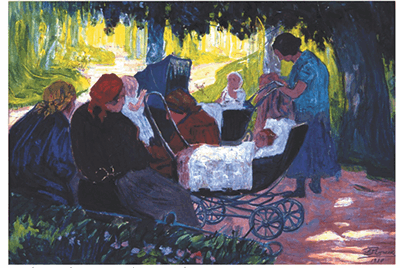 In the Park 1930 Oil on Parchment 34 x 493 cm The Seamstresses - photo 18