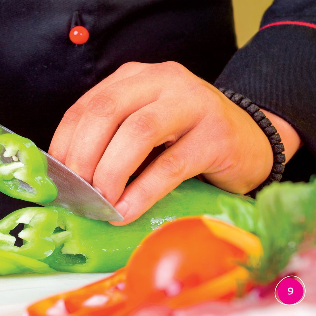 Chefs mix the ingredients They cook them This chef fries vegetables in a - photo 9