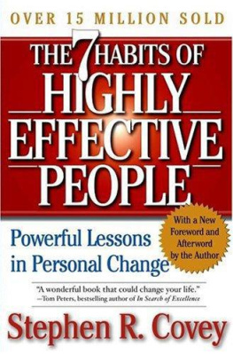 Stephen R. Covey - Seven habits of highly effective people
