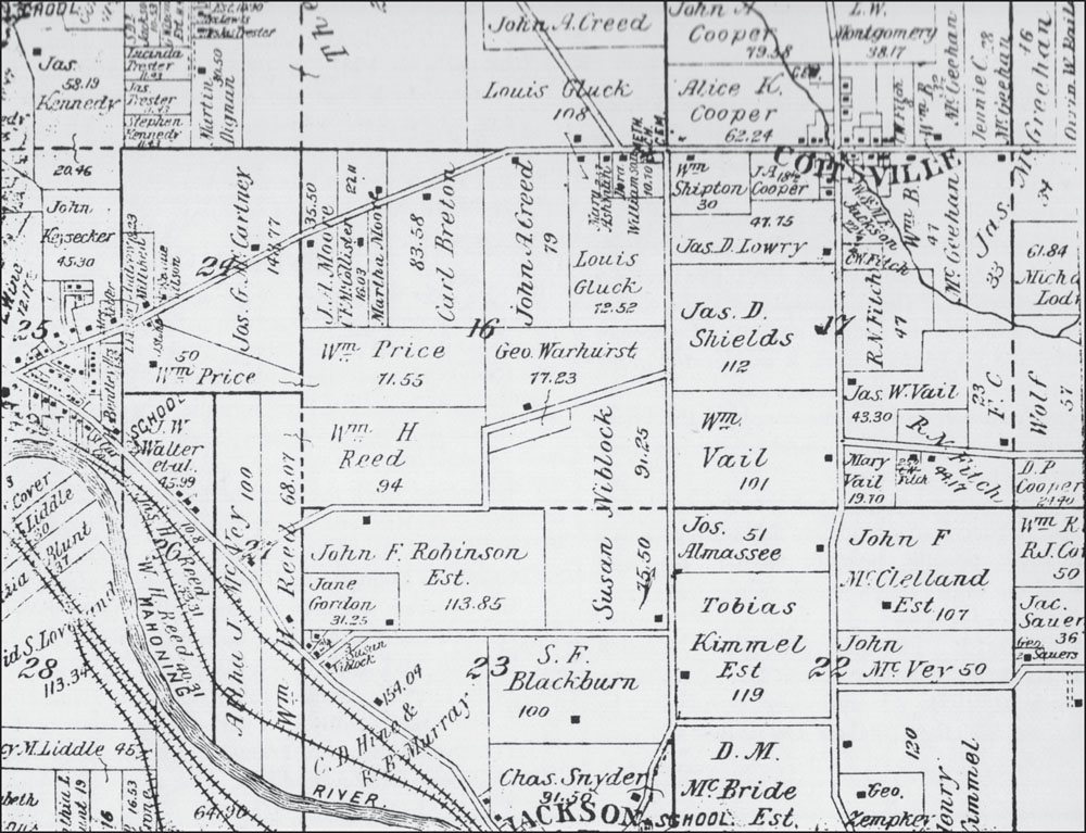 Shown is an 1899 map of Coitsville Township Campbell depicting the land - photo 2