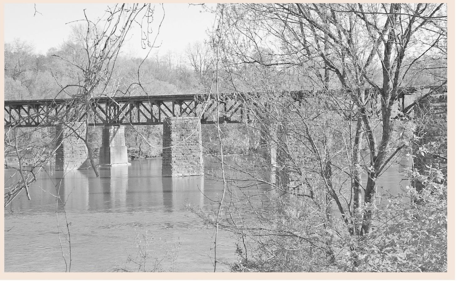 In the 1850s the Virginia and Tennessee Railroad crossed the New River at - photo 10