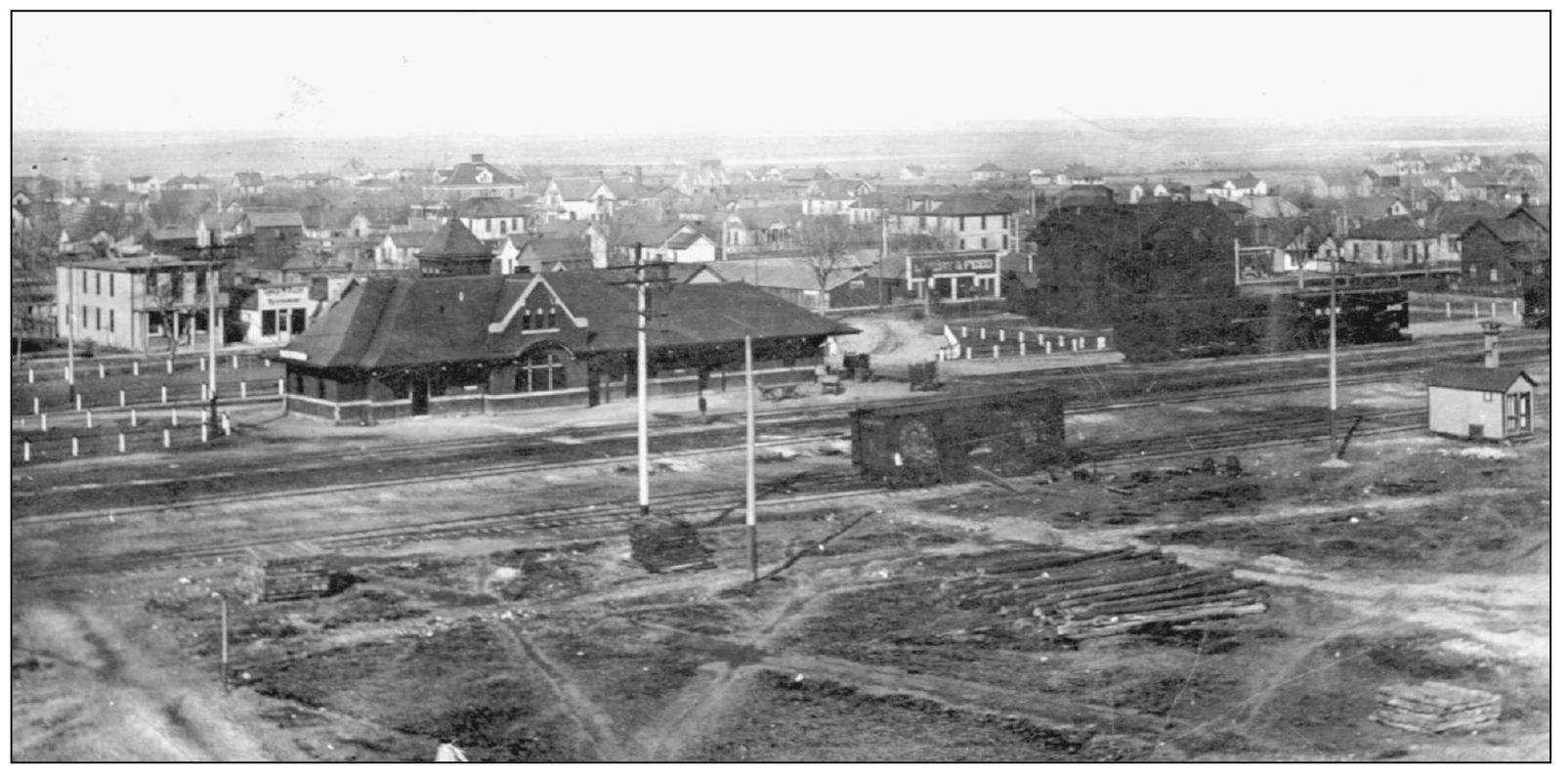 This photograph taken around 1907 shows a view of the Union Pacific depot - photo 11