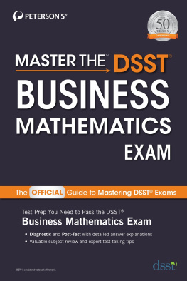 Petersons - Master the Dsst Business Mathematics Exam