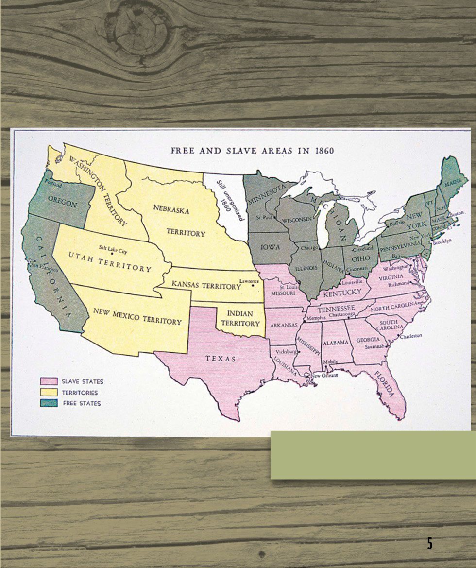 This map shows slave states and Free States in 1860 Jefferson Davis - photo 7