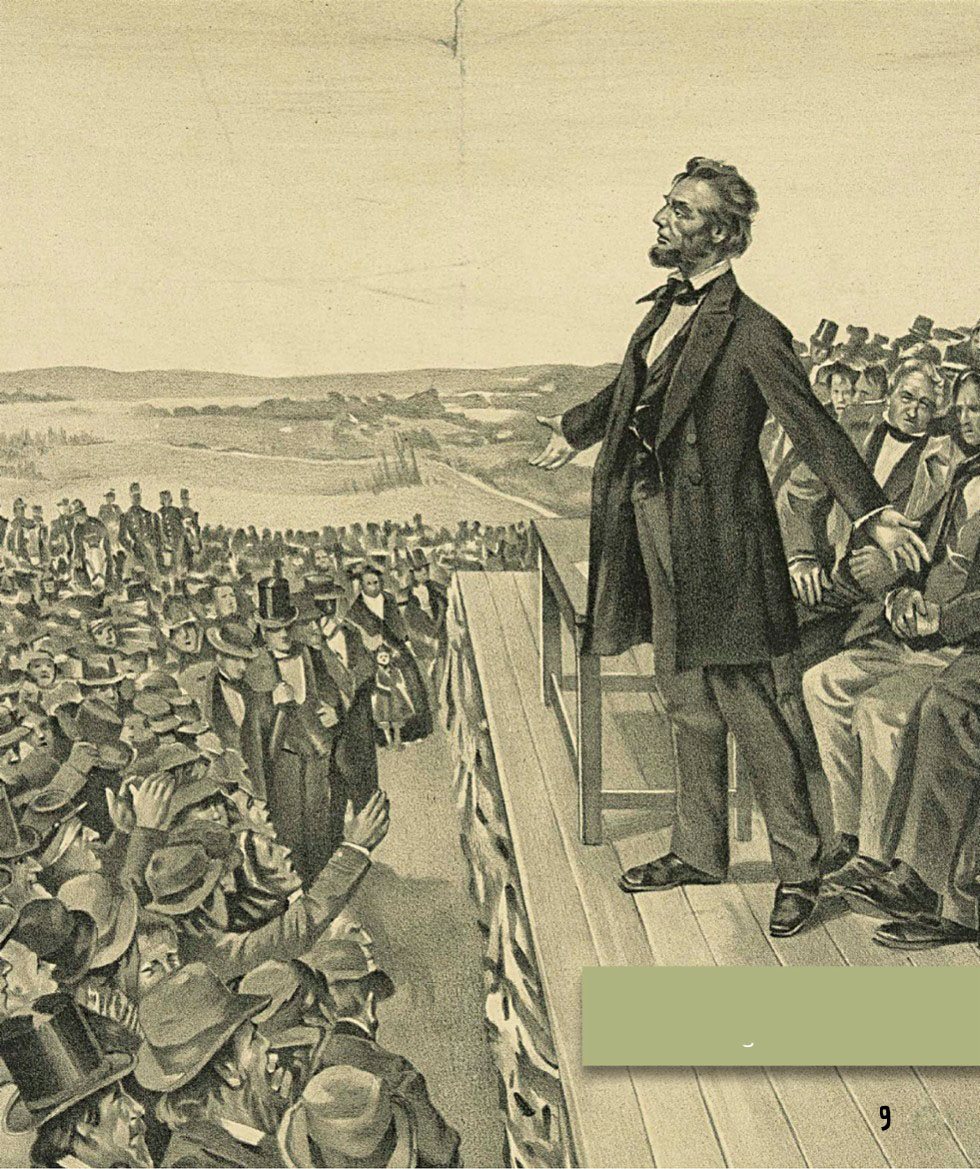 President Lincoln delivers the Gettysburg Address A group of men - photo 11