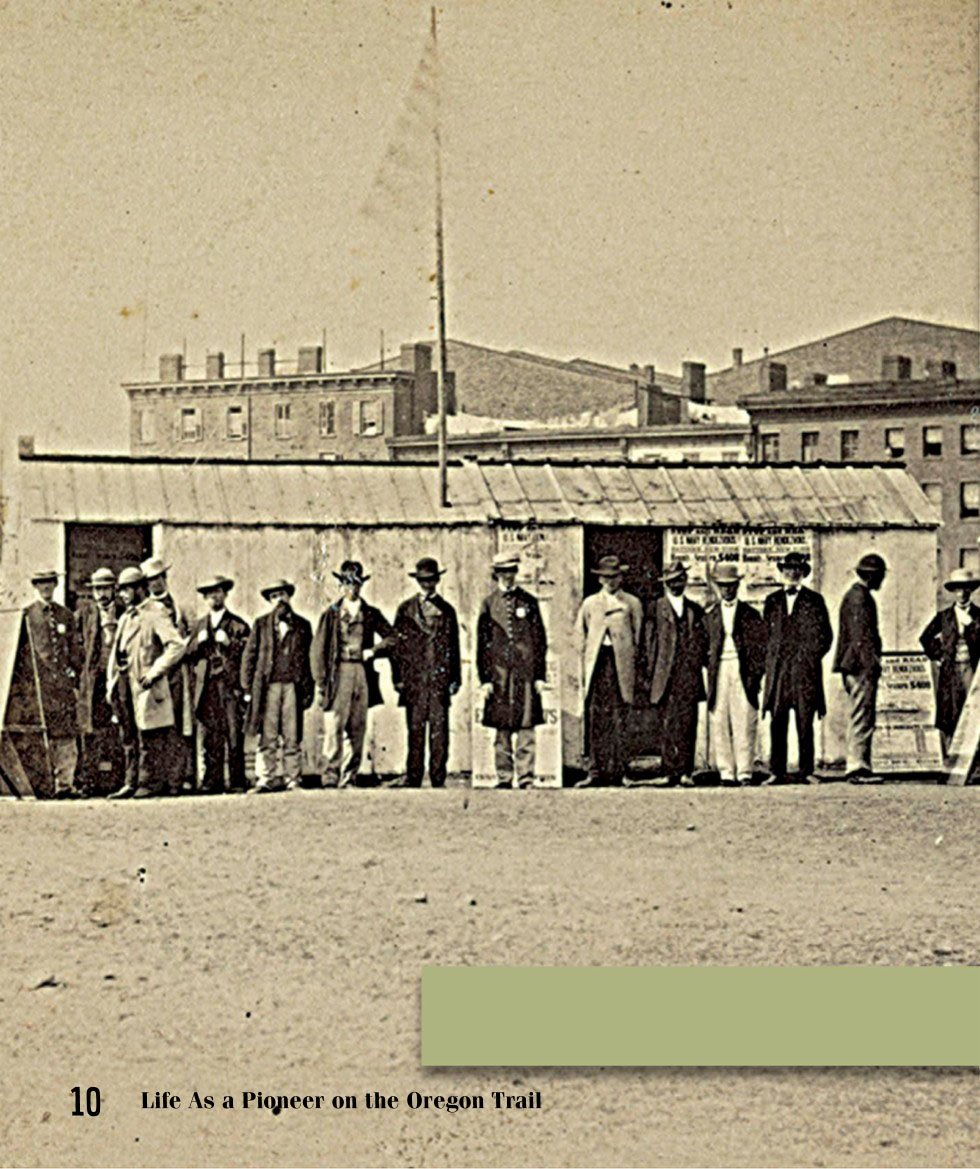 A group of men outside a Union army recruitment office Chapter - photo 12