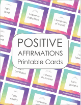 Positive Affirmation Cards These colorful 3-inch square printable cards are - photo 1