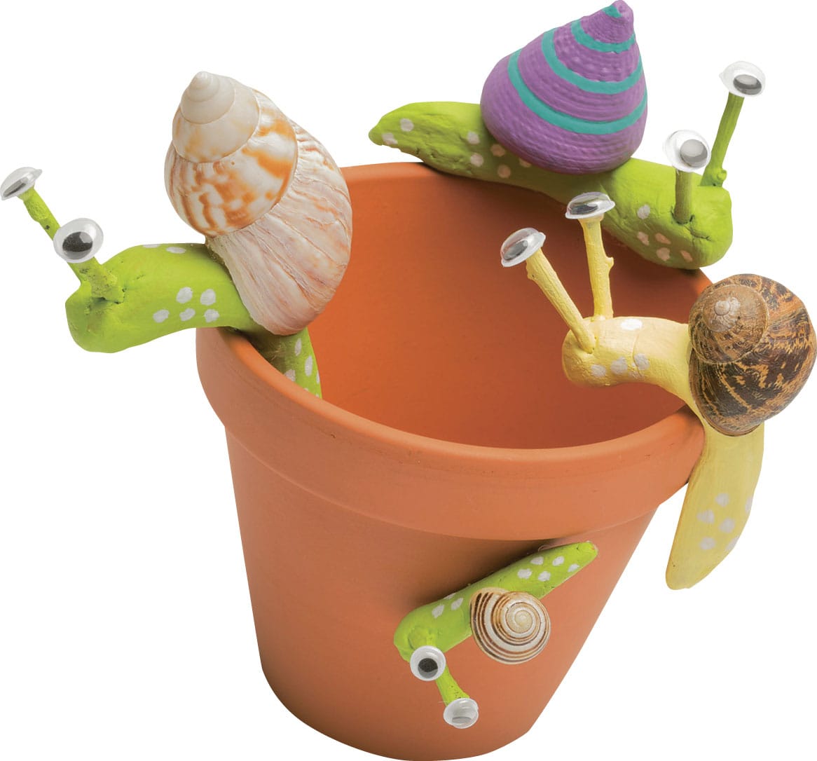 Find a flower pot for your snails to climb over Flowers You will need Green - photo 22