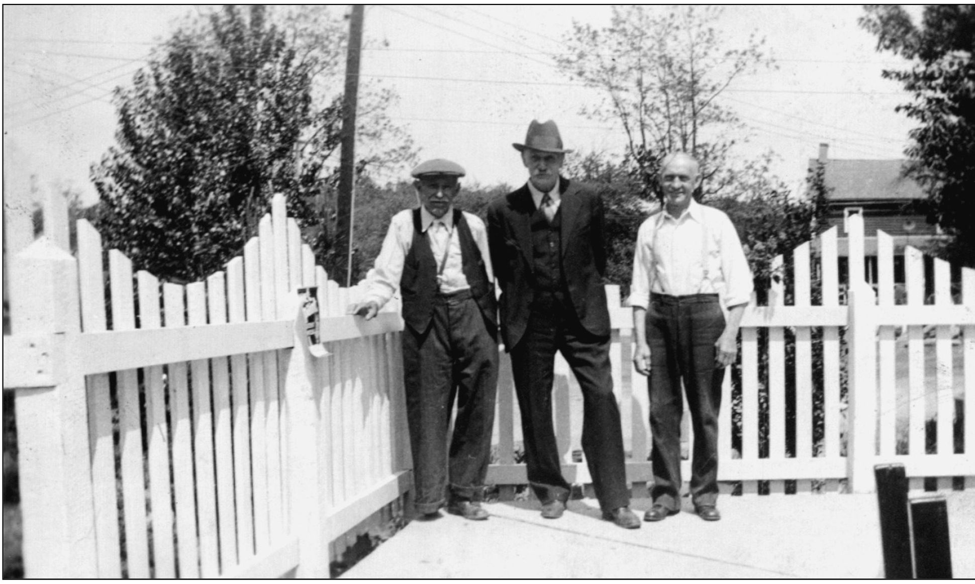 Harvey left Pappy Knoll center and Harry Trexler stand by the pool - photo 7