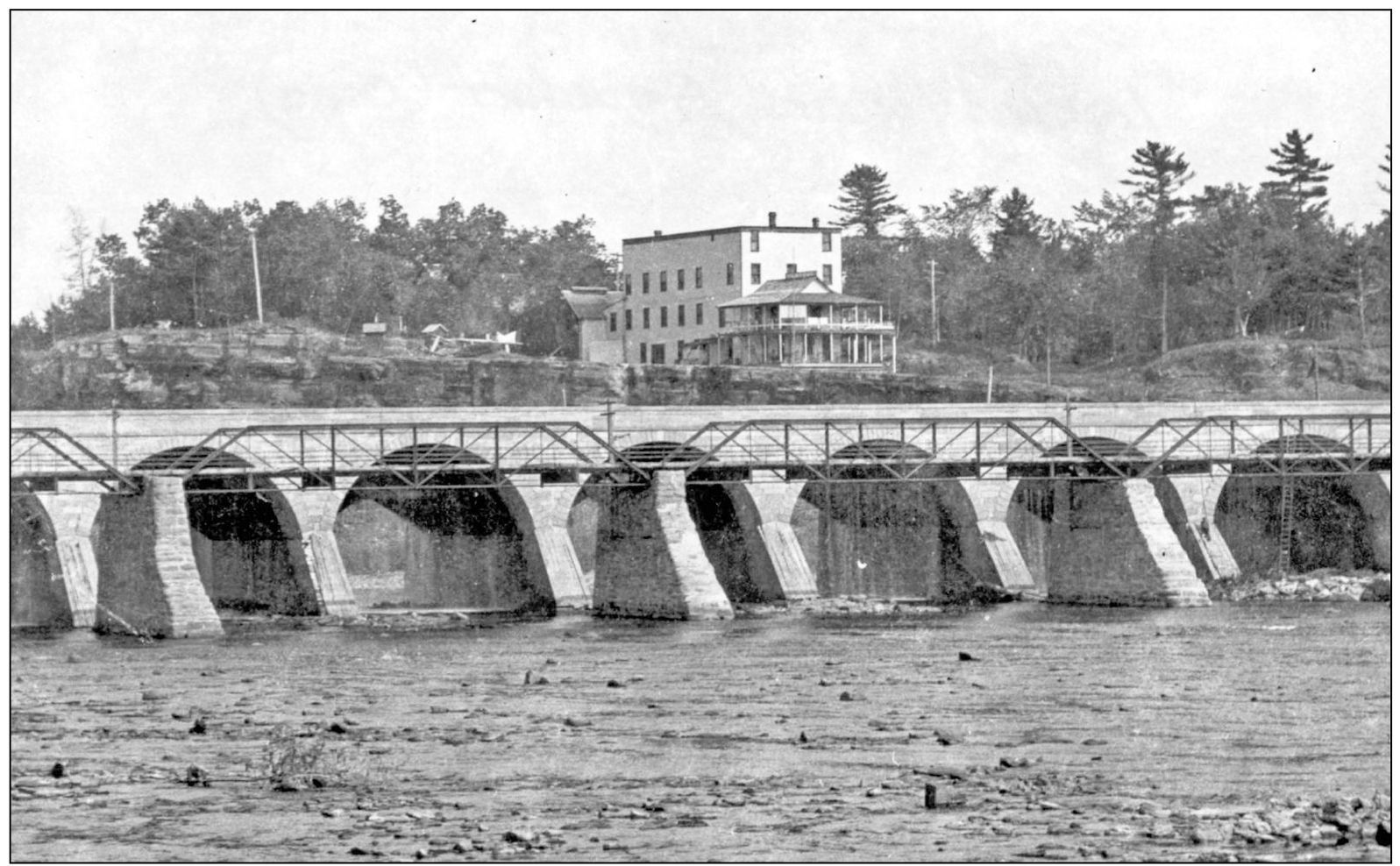 Here is the Williams Hotel as viewed from the north shore of the Mohawk River - photo 12