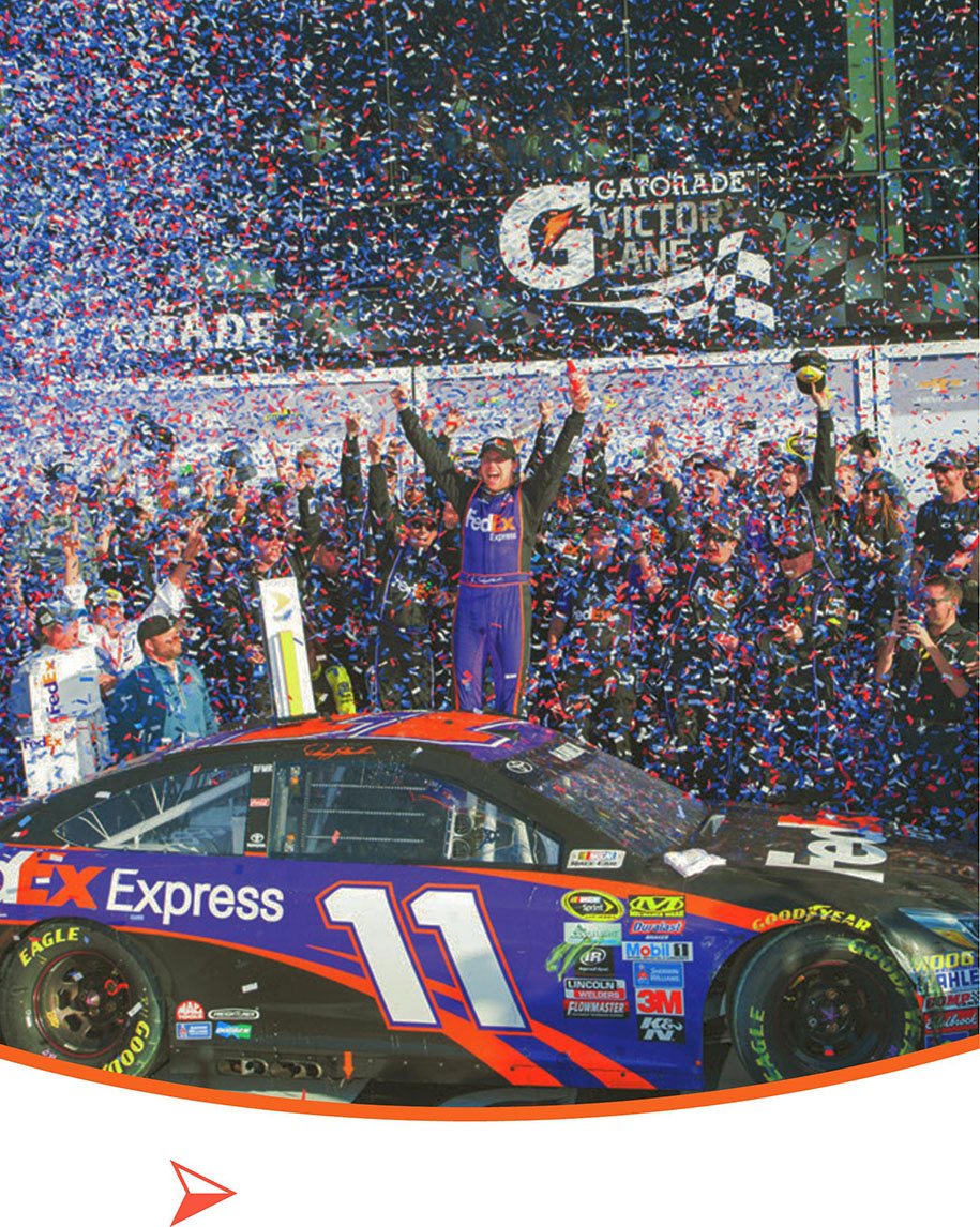 Denny Hamlin celebrates his thrilling Daytona victory CHAPTER In - photo 10