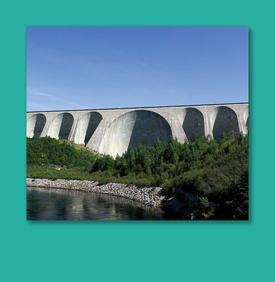 The Daniel-Johnson Dam in Canada is a buttress dam made of concrete - photo 12