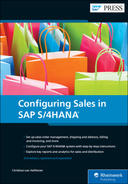 Christian van Helfteren - Sales with SAP S/4HANA: Business Processes and Configuration for Sales and Distribution (SD)