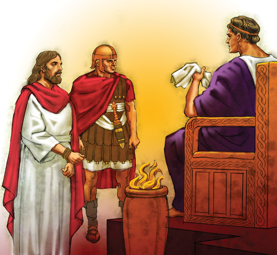 The wicked men took Jesus to the Roman rulers Herod and Pilate They told lies - photo 12