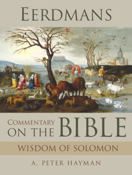 A. Peter Hayman - Eerdmans Commentary on the Bible: Wisdom of Solomon